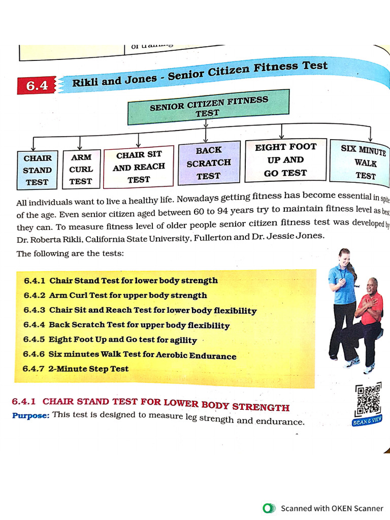 Rikli and Jones - Senior Citizen Fitness Test | PDF