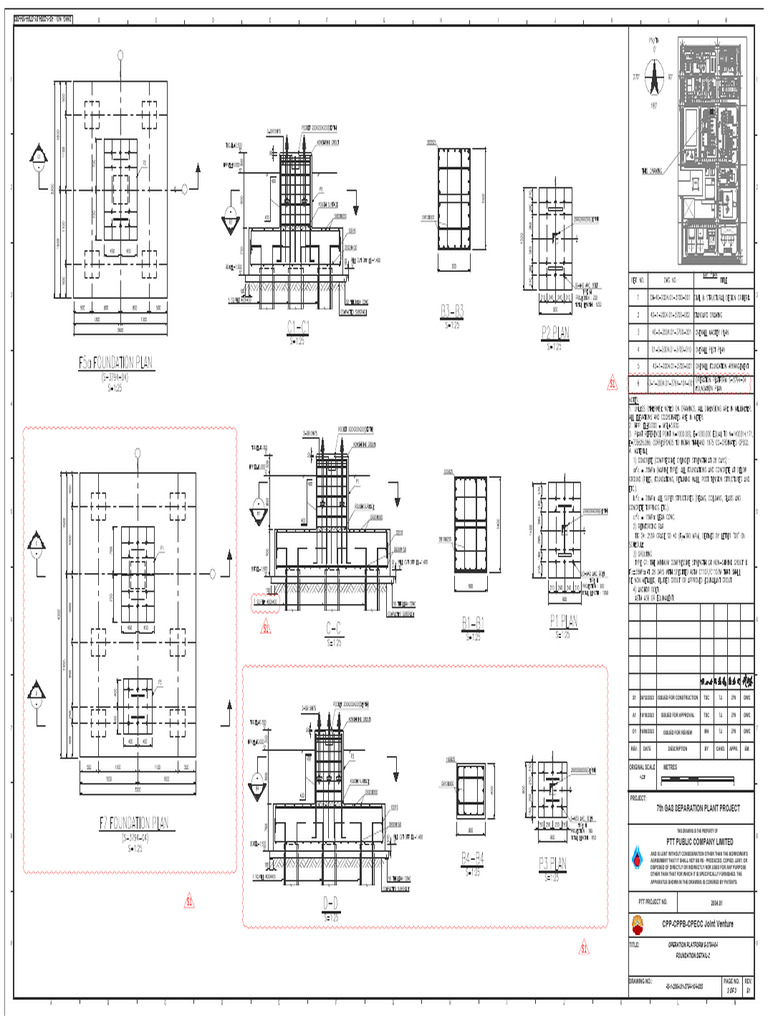 Gas Separation Plant Foundation Detail | PDF