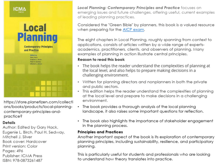 Local Planning Principles and Practice | PDF | Books