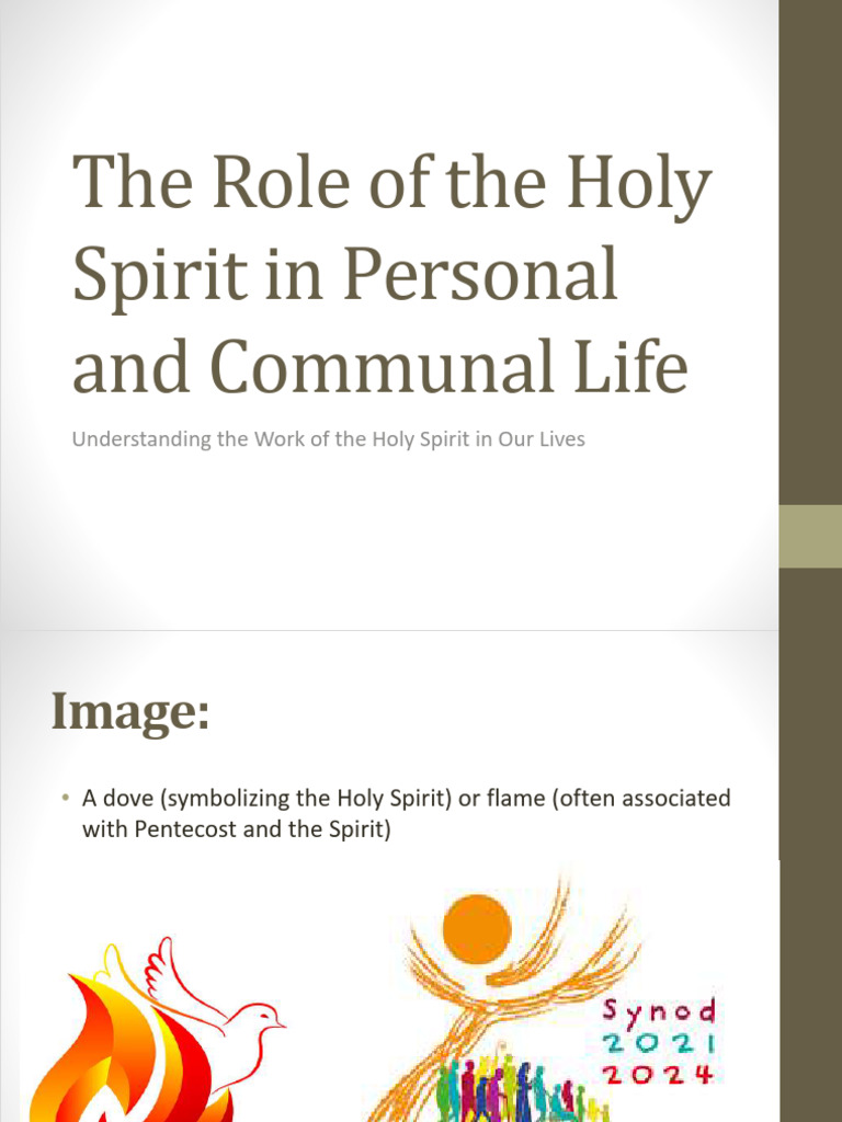 The Holy Spirit's Role in Life | PDF | Jesus | Holy Spirit