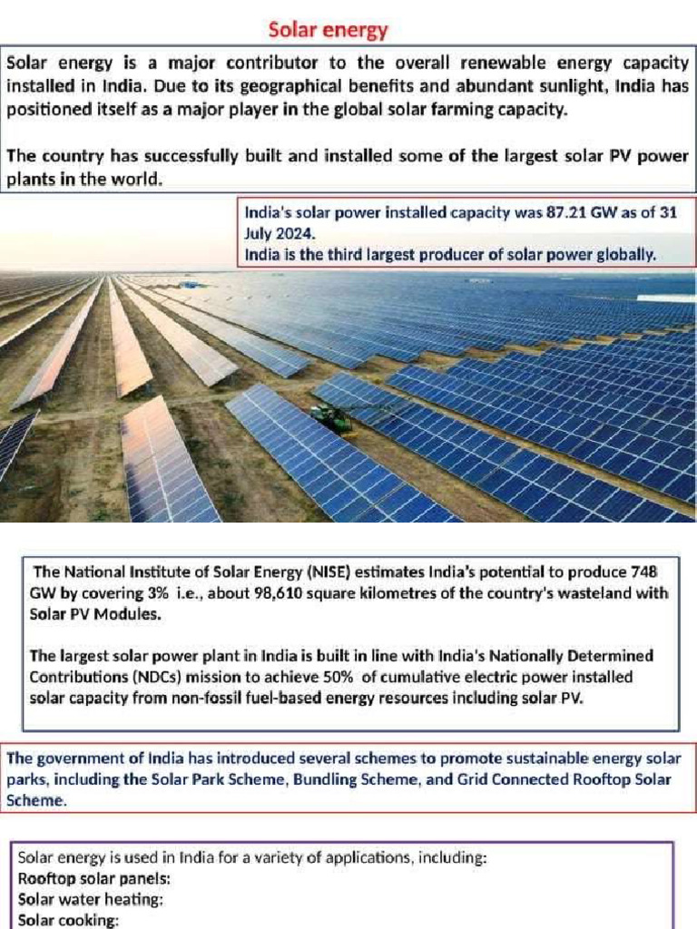 Solar Power Plants in India | PDF