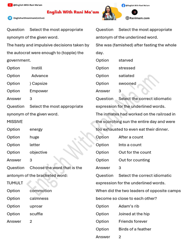 Mains Mock Test 2 | PDF | Autism Spectrum | Asperger Syndrome