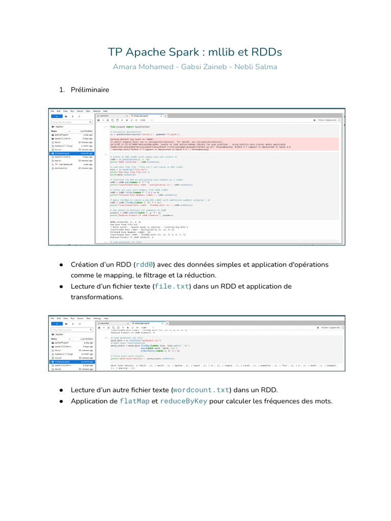 TP Apache Spark : RDDs et K-means | PDF