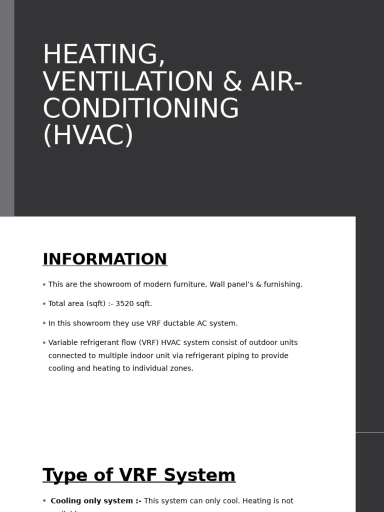 VRF HVAC System Overview and Components | PDF