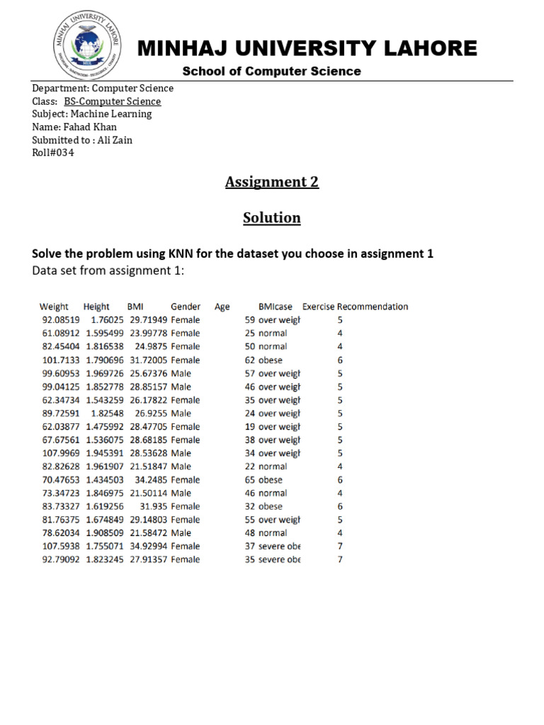 Assignment 2 - ML FK | PDF