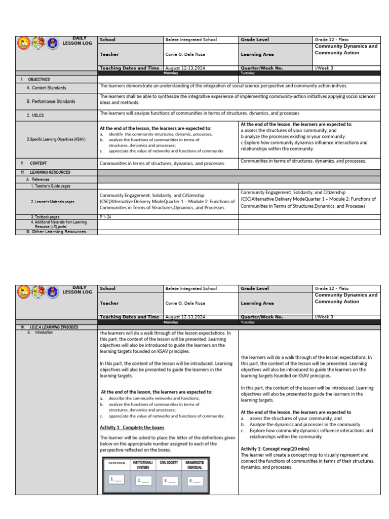 Lesson Plan Updpated | PDF | Learning | Teachers