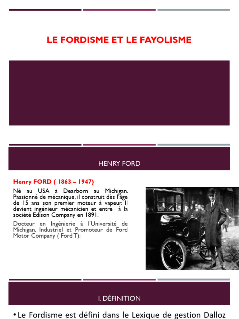 Le Fordisme : Définition et Principes | PDF
