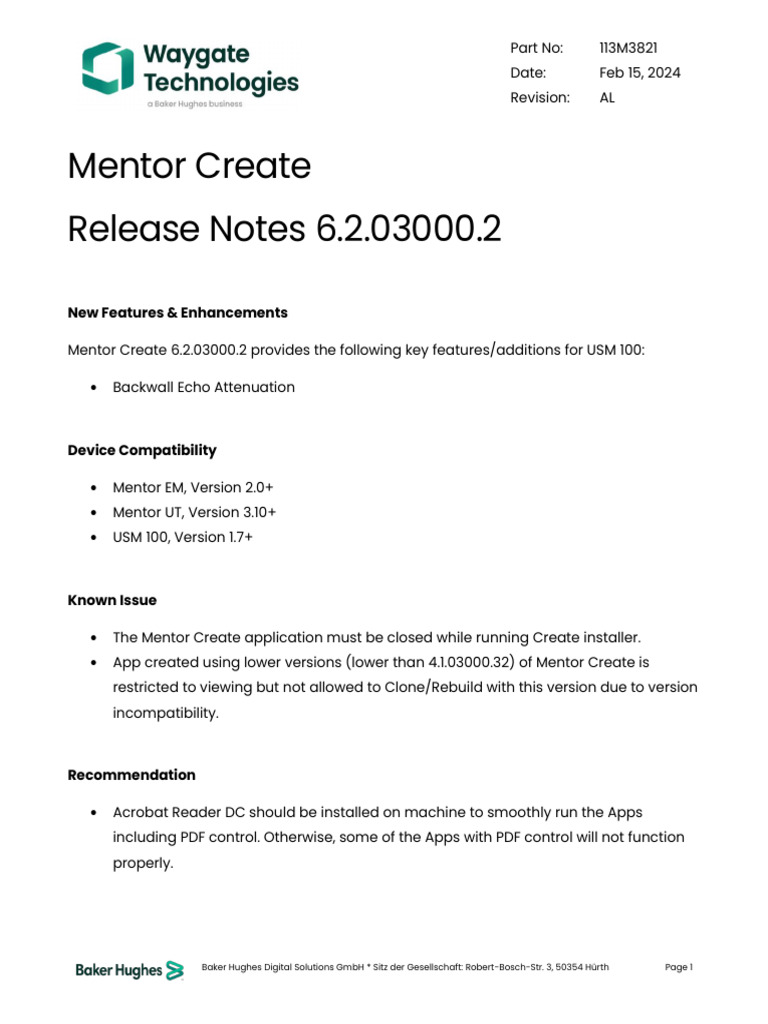 Mentor Create 6.2.03000.2 Release Notes | PDF