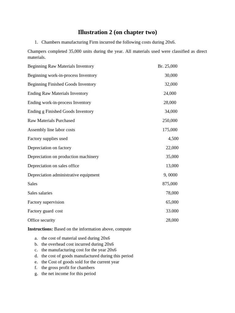 Illustration 2 (On Chapter Two) | PDF | Cost Of Goods Sold | Inventory