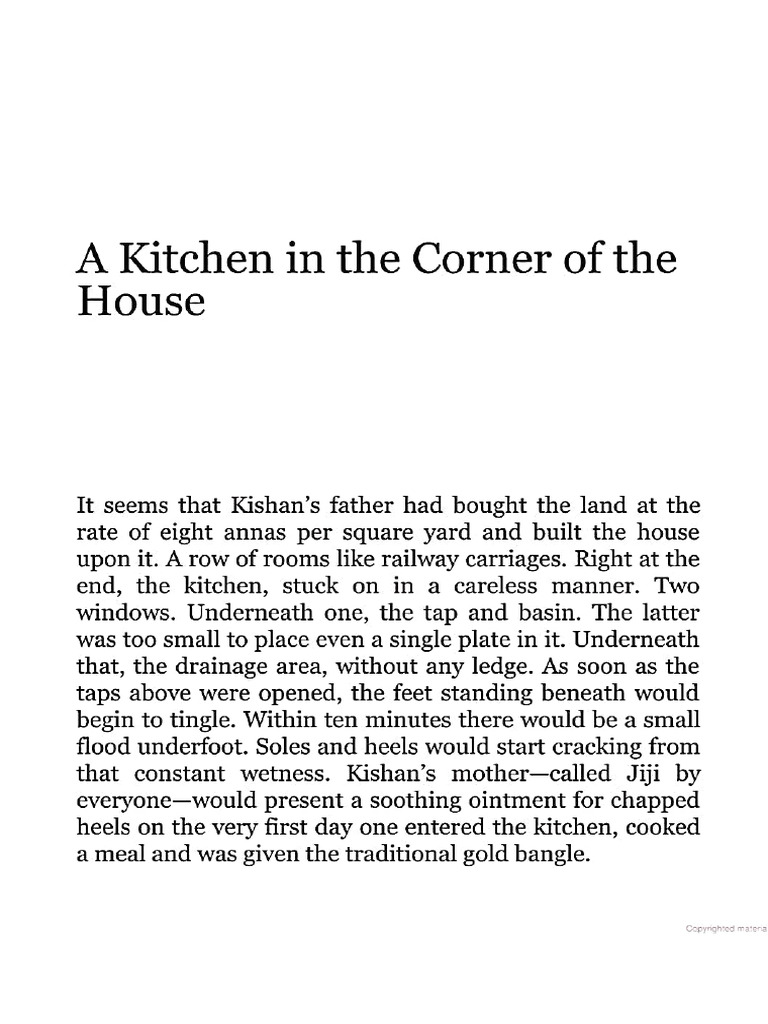 A Kitchen in the Corner of the house by Ambai | PDF
