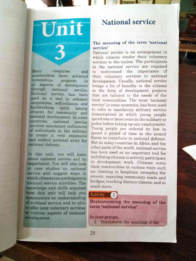Unit 3 - Page 25 National Services | PDF