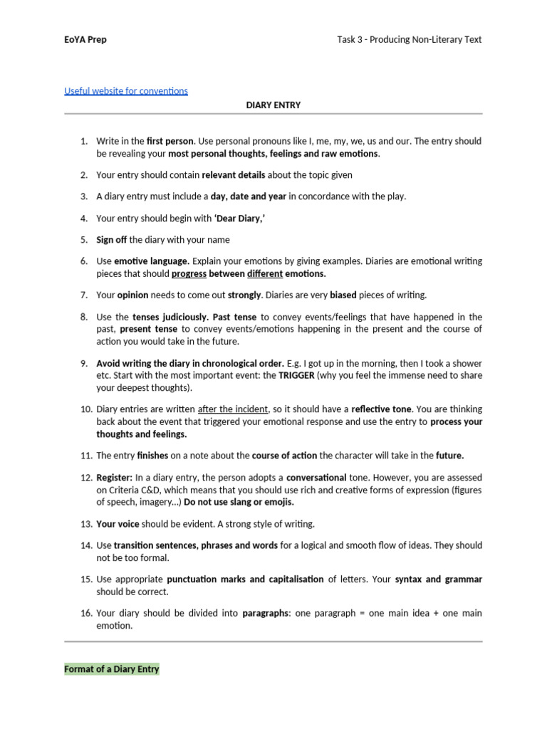 Diary, Letter, Speech Writing Guide | PDF | Comma | Quotation Mark