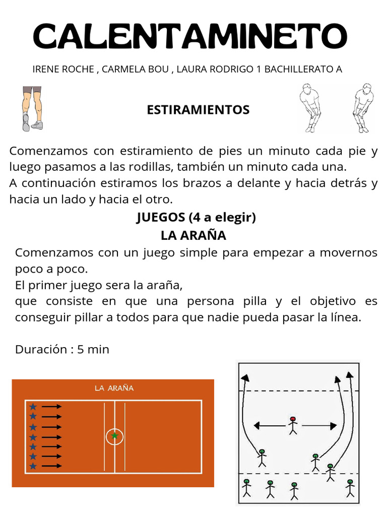 Calentamiento y Juegos de Grupo | PDF