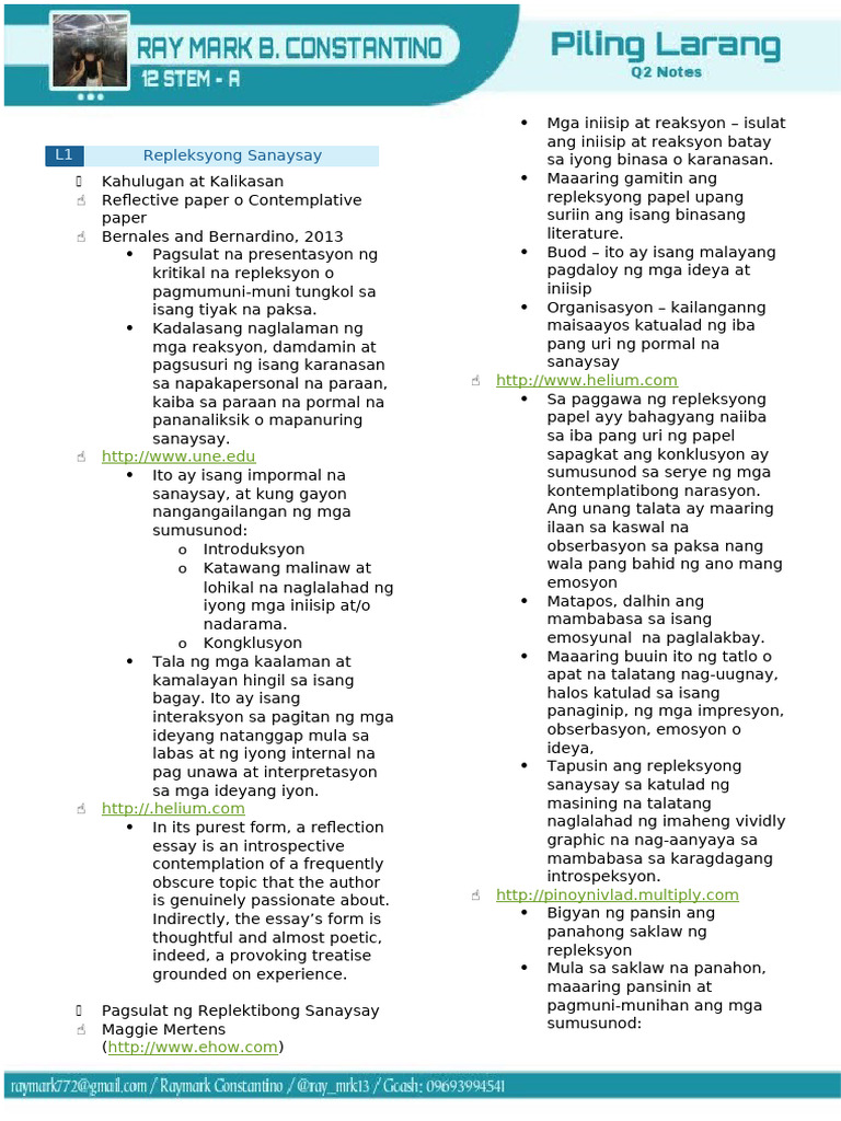 PILING LARANG Q2 Notes | PDF