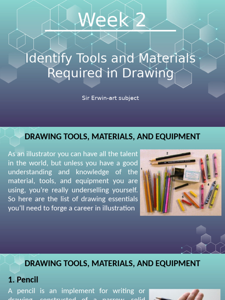 Tle10 q1 Week2 220919042242 A8e815b0 | PDF | Pencil | Drawing