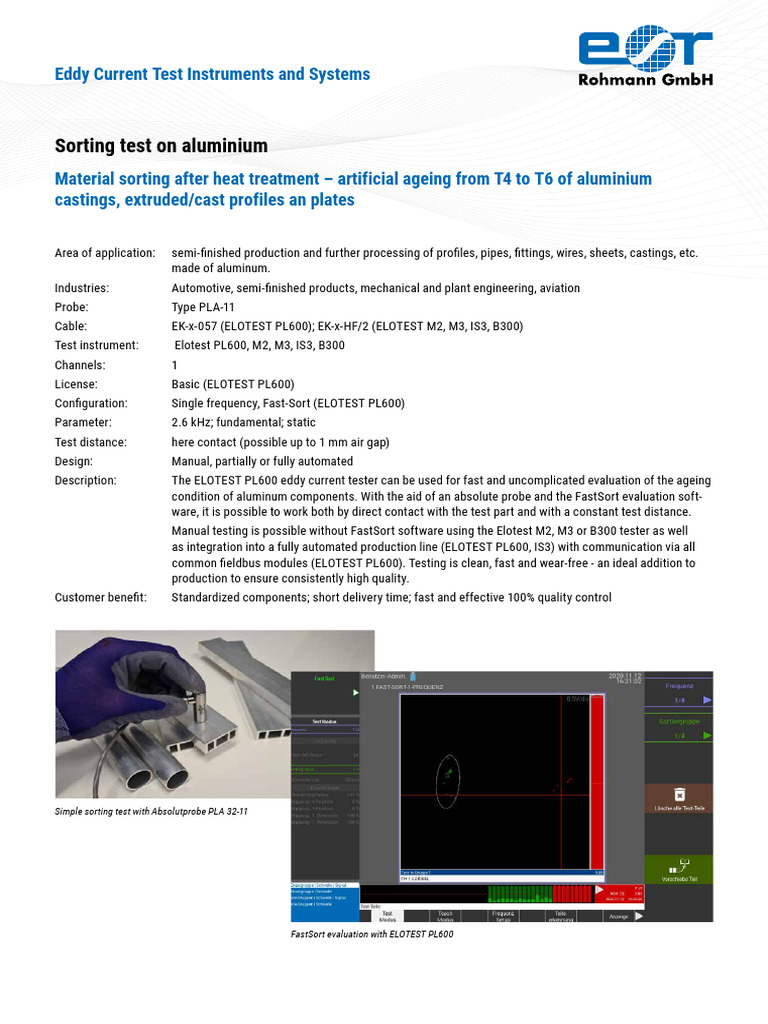 Eddy Current Sorting for Aluminum Testing | PDF | Electrical ...