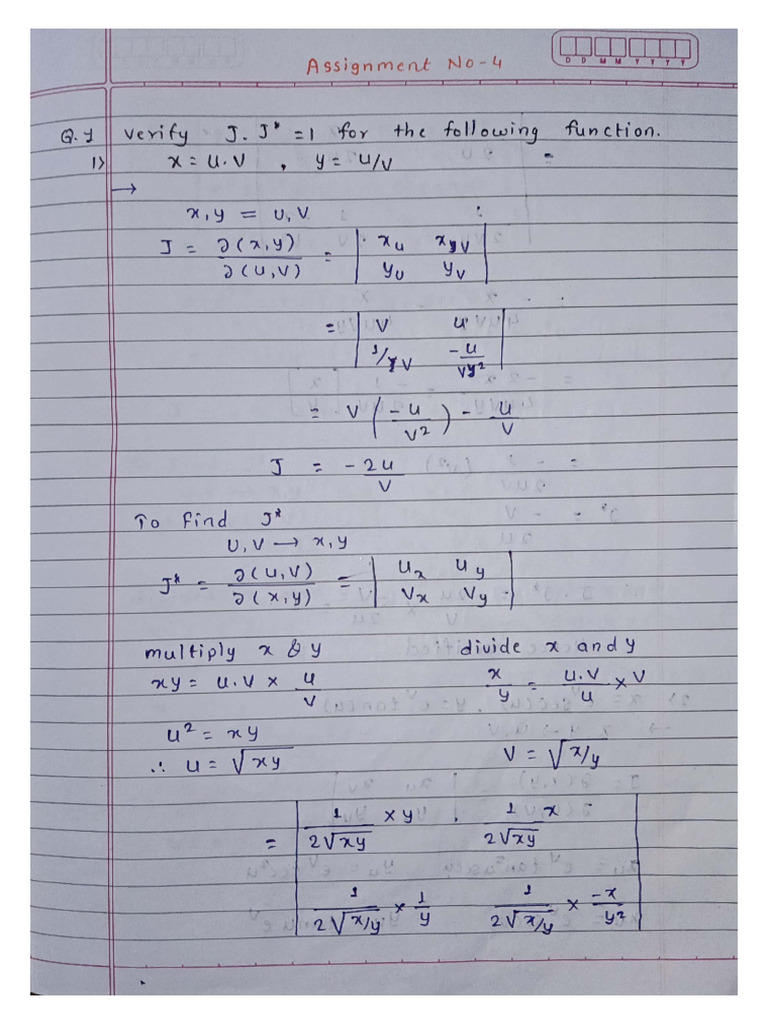 Maths Assignment No 4 | PDF