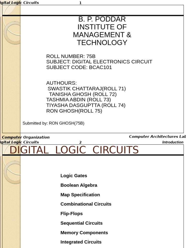 Ron Digital | PDF | Integrated Circuit | Boolean Algebra