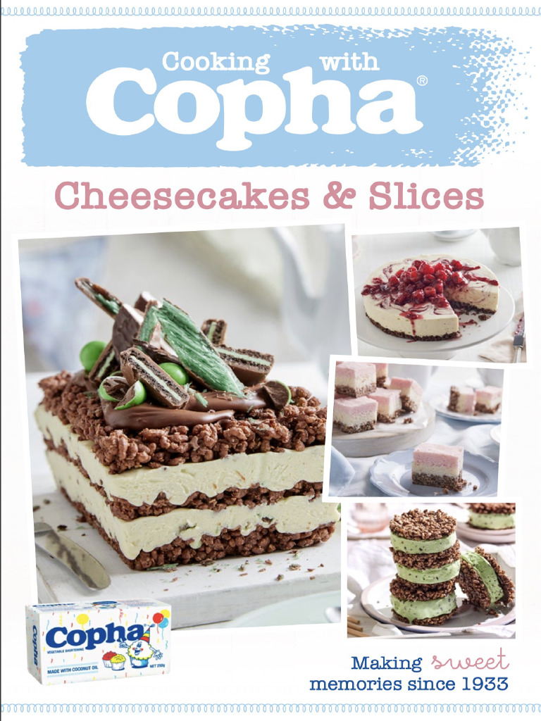 Copha Recipes: No-Bake Cheesecakes & Slices | PDF | Spoon | Cheesecake