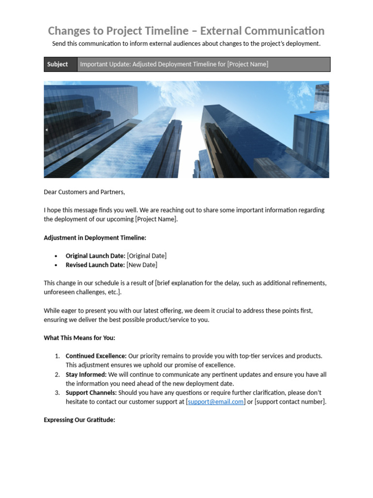 Updated Deployment Timeline for Project | PDF