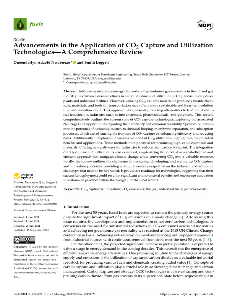 Fuels 05 00028 | PDF | Carbon Capture And Storage | Carbon Dioxide