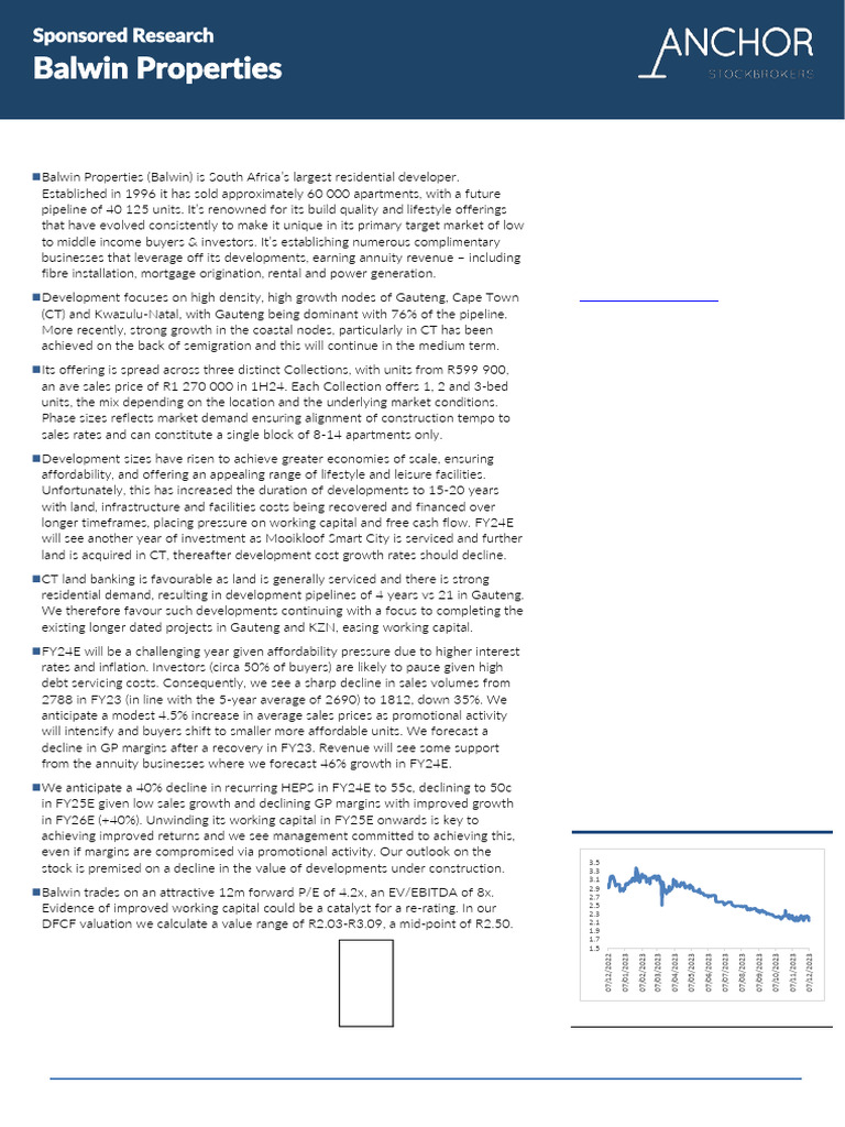 Balwin Properties-Time To Sweat The Land Bank | PDF | Financial ...