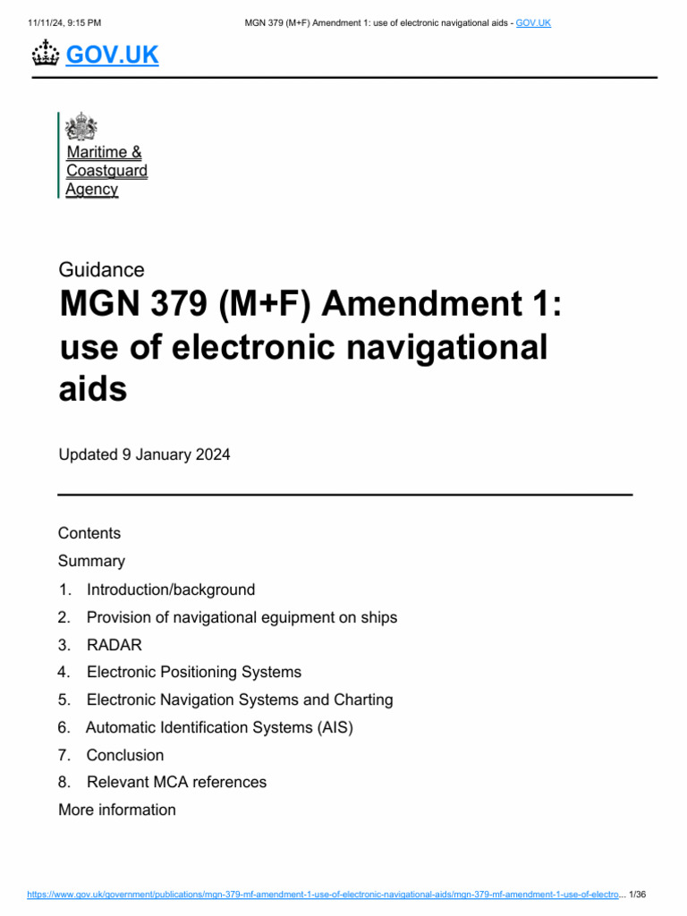MGN 379 Full - OCR | PDF | Radar | Navigation