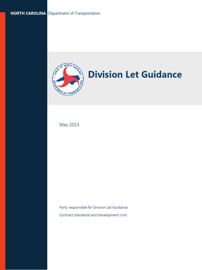 North Carolina Division Let Guidance | PDF | Specification (Technical ...
