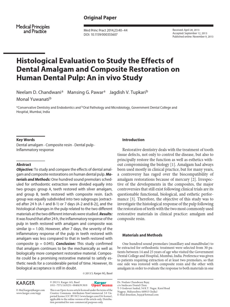 5-2- Histological evaluation to study the effects of dental amalgam and ...