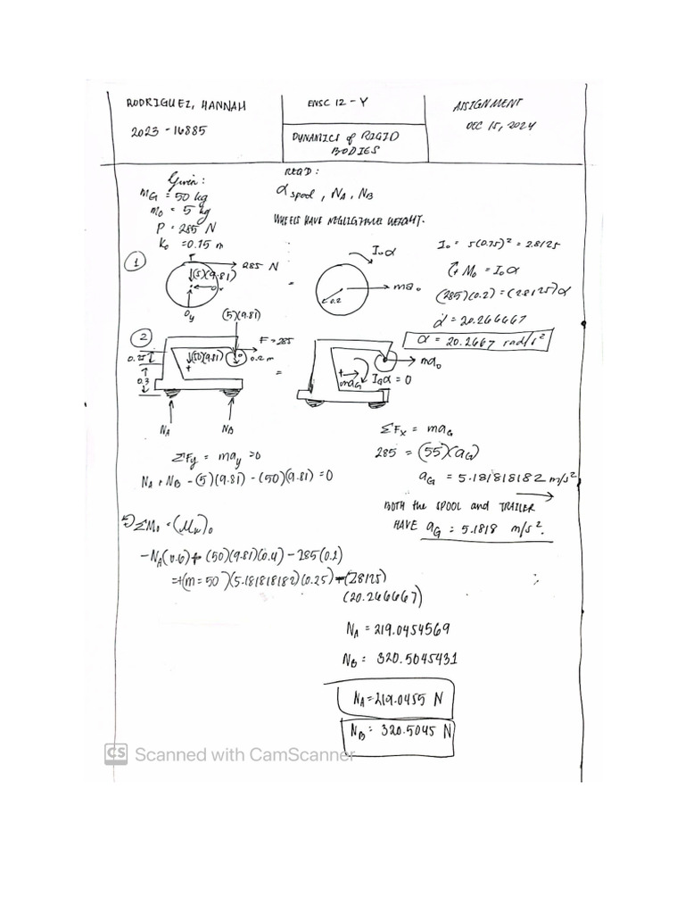 Dynamics Solution, Moment of Inertia | PDF