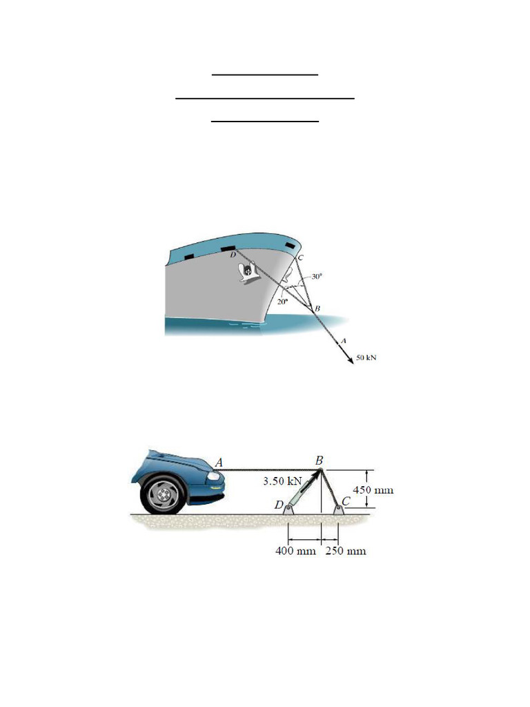 Engineering Statics Assignment Problems | PDF