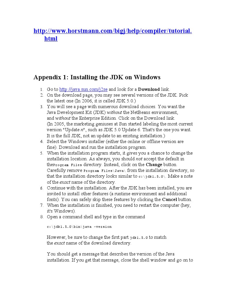 Appendix 1: Installing The JDK On Windows: Program Files Program Files ...