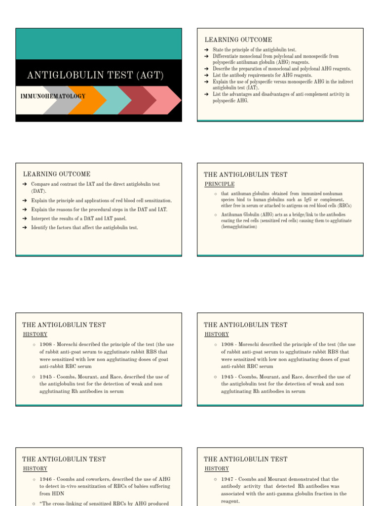 REV. ANTIGLOBULIN TEST.pptx (1) | PDF | Antibody | Polyclonal B Cell ...