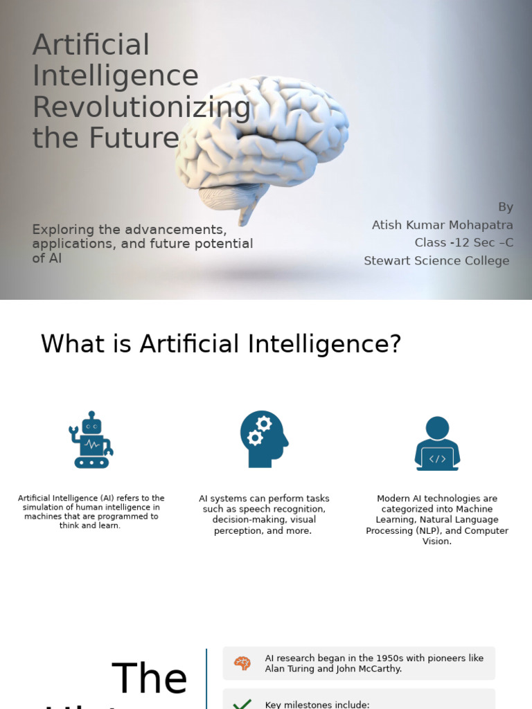 Artificial Intelligence Revolutionizing The Future Pdf Artificial