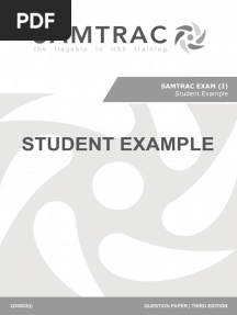 SAMTRAC Exam I-v3 - Exam Sample for Learners