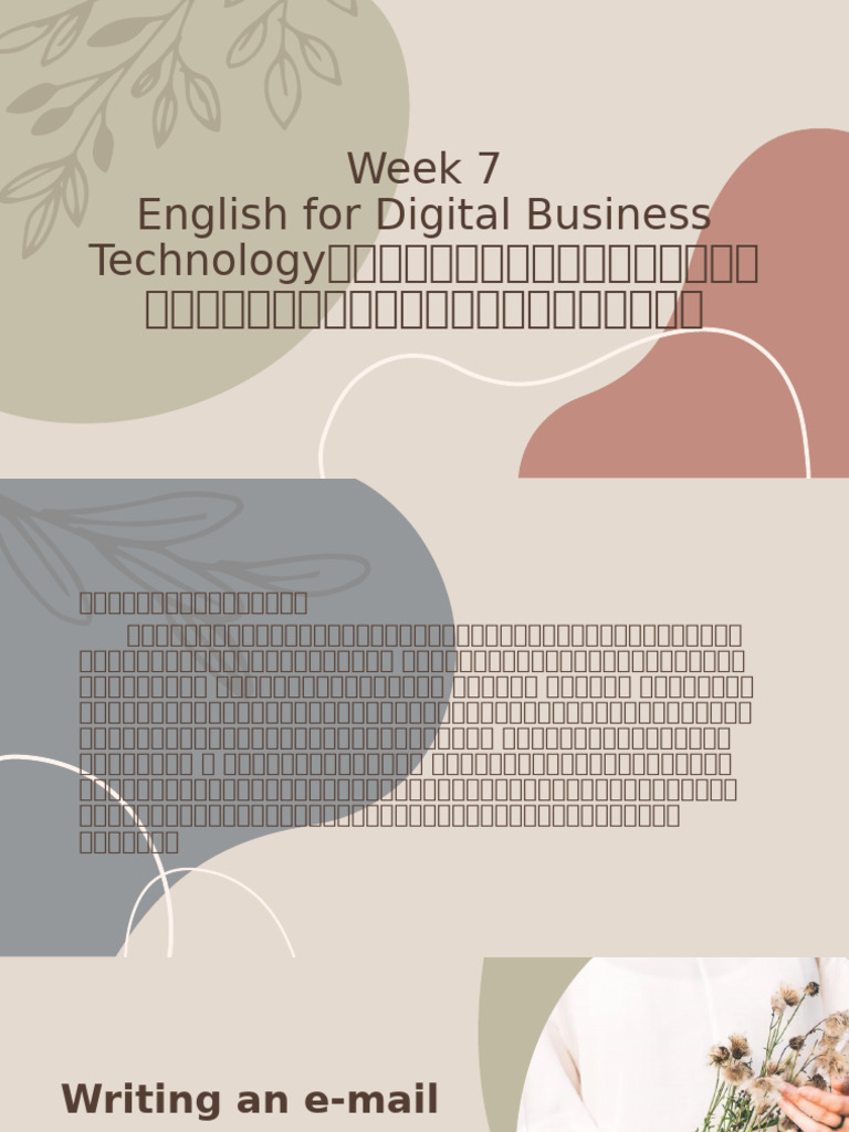 Week 7 English For Digital Business Technology | PDF