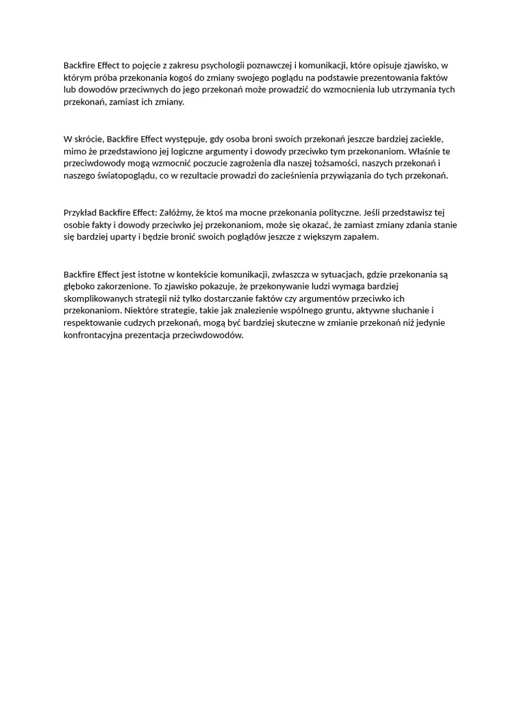 Backfire Effect | PDF