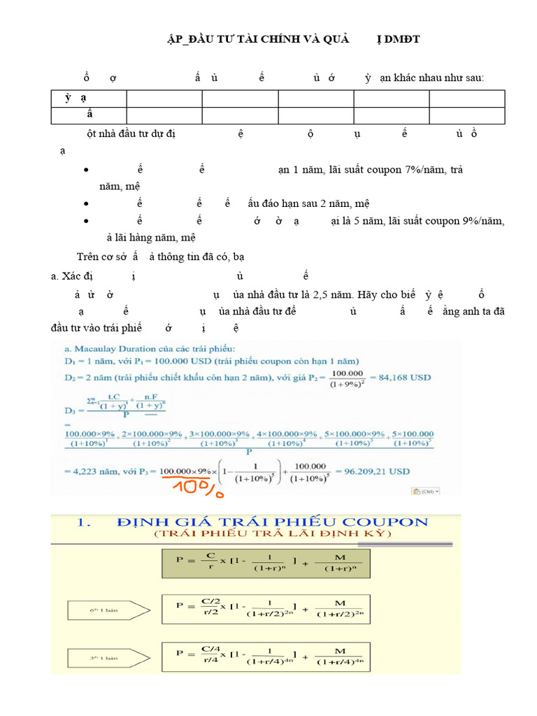 DTTC & QLDMDT - BÀI TẬP | PDF