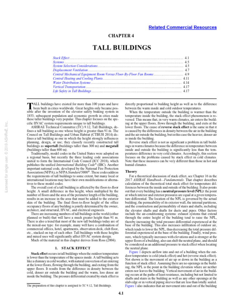 2019 ASHRAE Handbook - HVAC Application (SI) - Tall Buildings | PDF ...