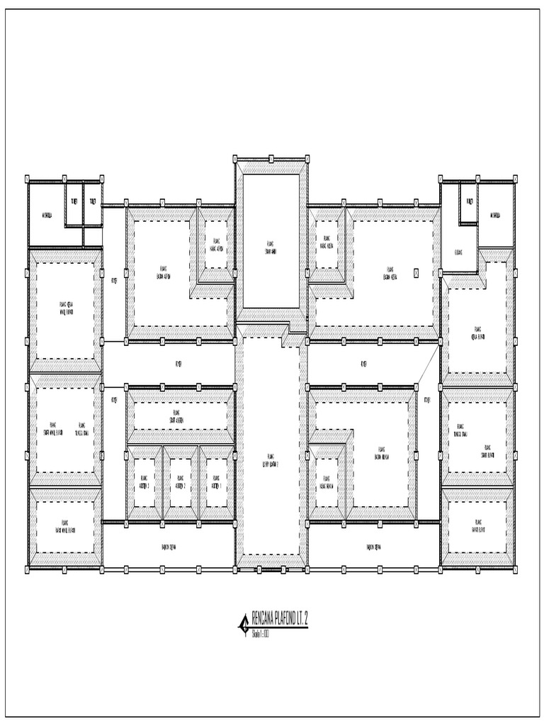 Rencana Layout Plafond Ruangan Kantor Bupati Ok LT 2 | PDF