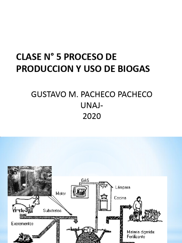 Proceso de Producción de Biogás | PDF | Biogás | Dióxido de carbono
