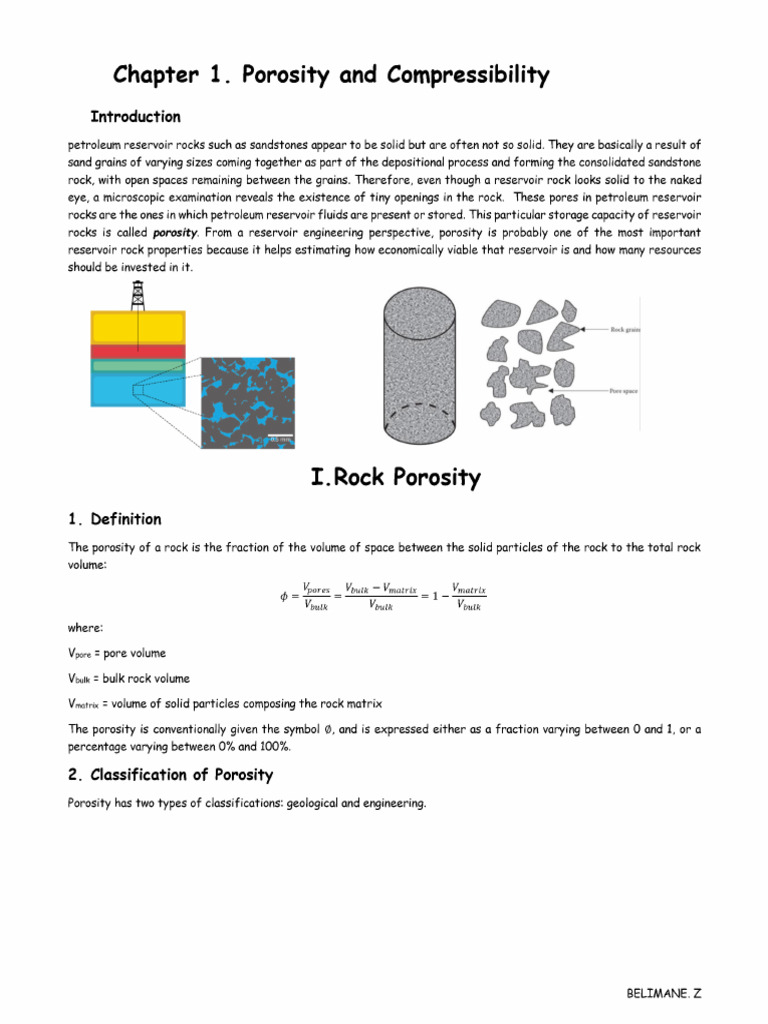 Chapter - 1 - Porosity and Compressibility | PDF