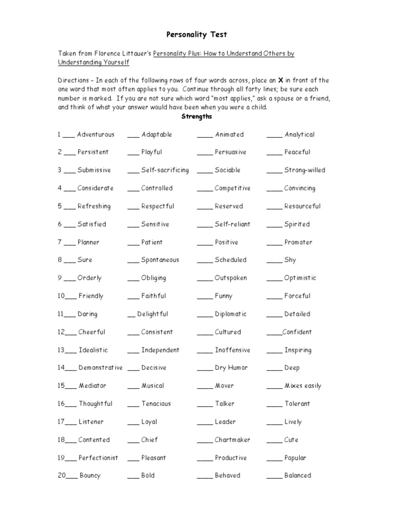 personality-score-sheet-stereotypes-psychological-theories