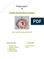 "Online Examination System": Project Report of