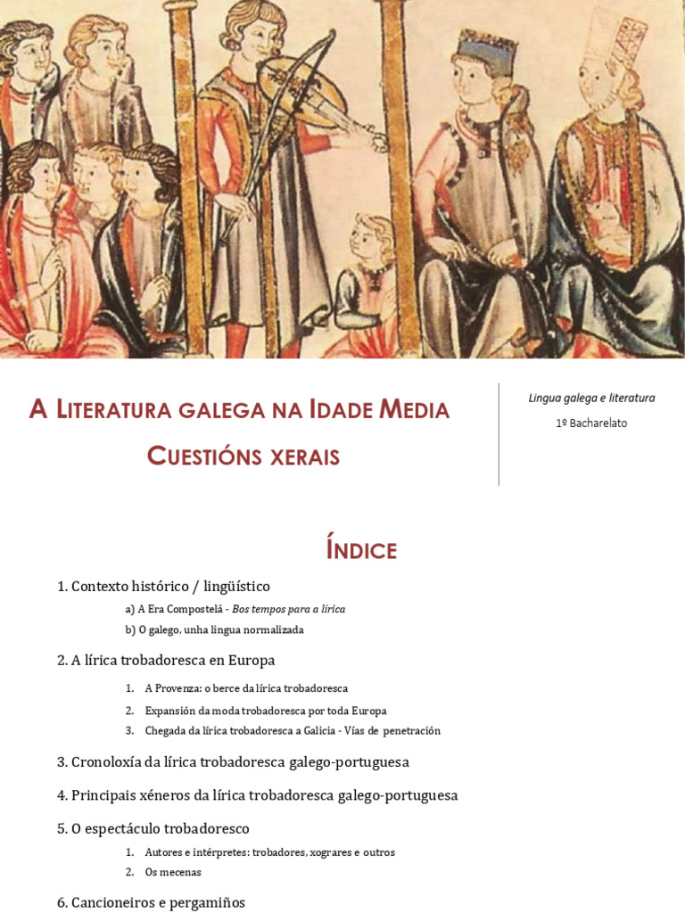 A literatura galega na Idade Media | PDF