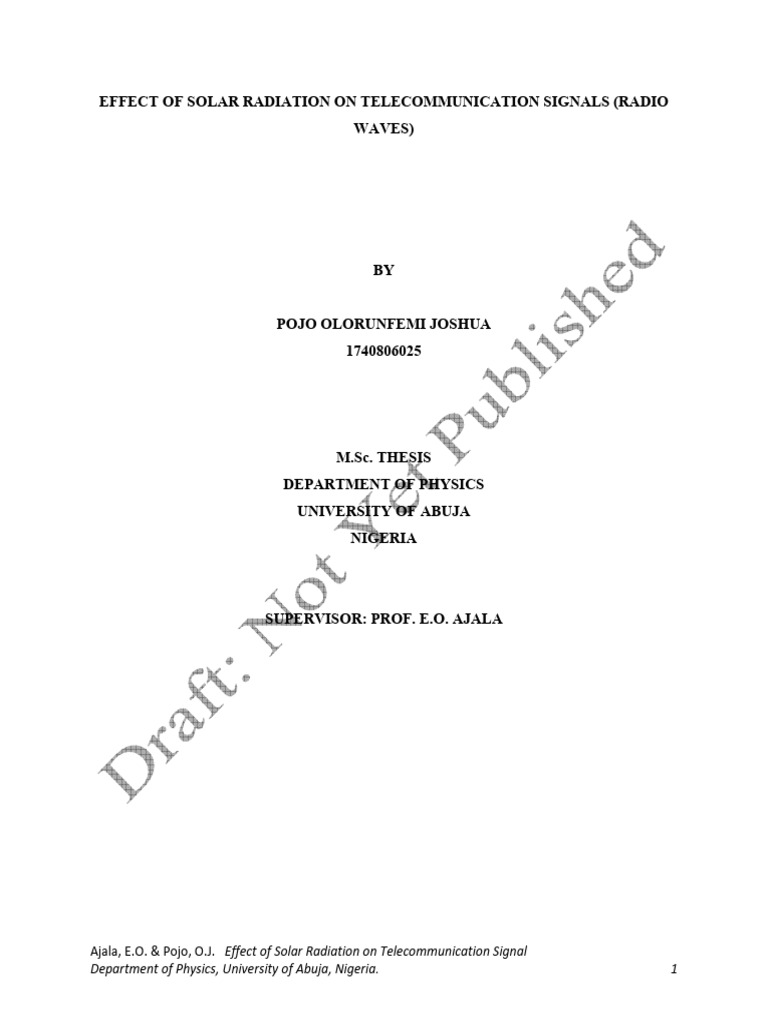 Effect of Solar Radiation On Telecommuni | PDF | Ionosphere | Radio ...