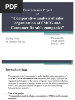 Download Sales organisation of 3 FMCG and 3 consumer durable companies by Mohd Danish SN81157665 doc pdf