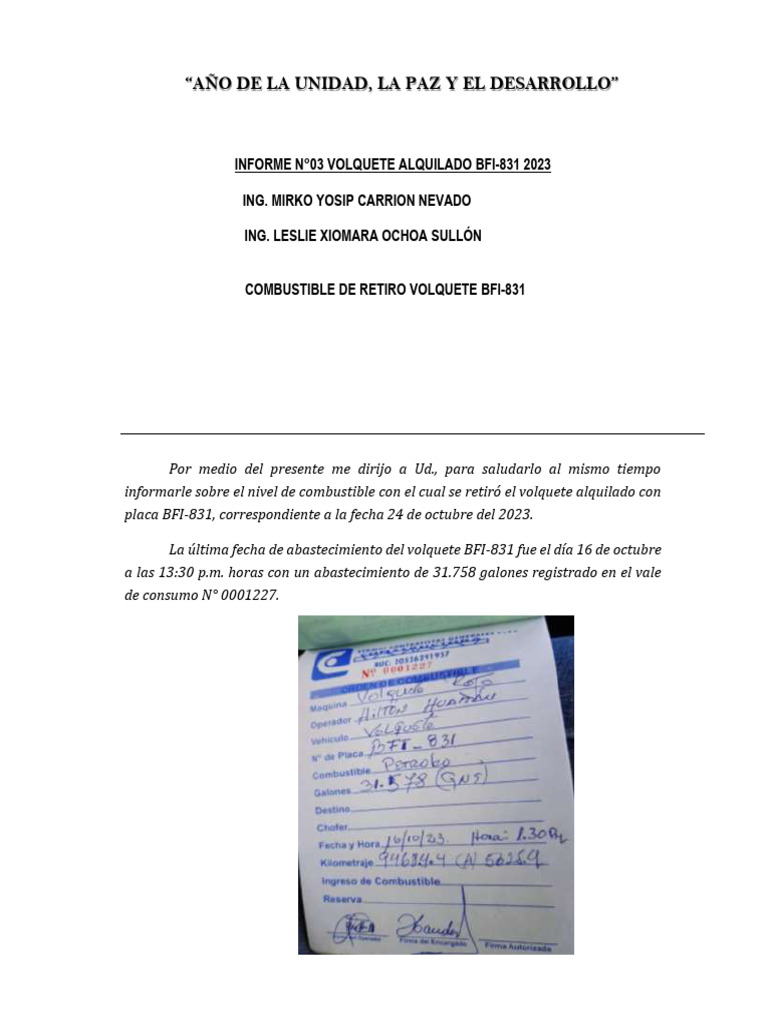 Volquete Retirado Bfi-831 | PDF