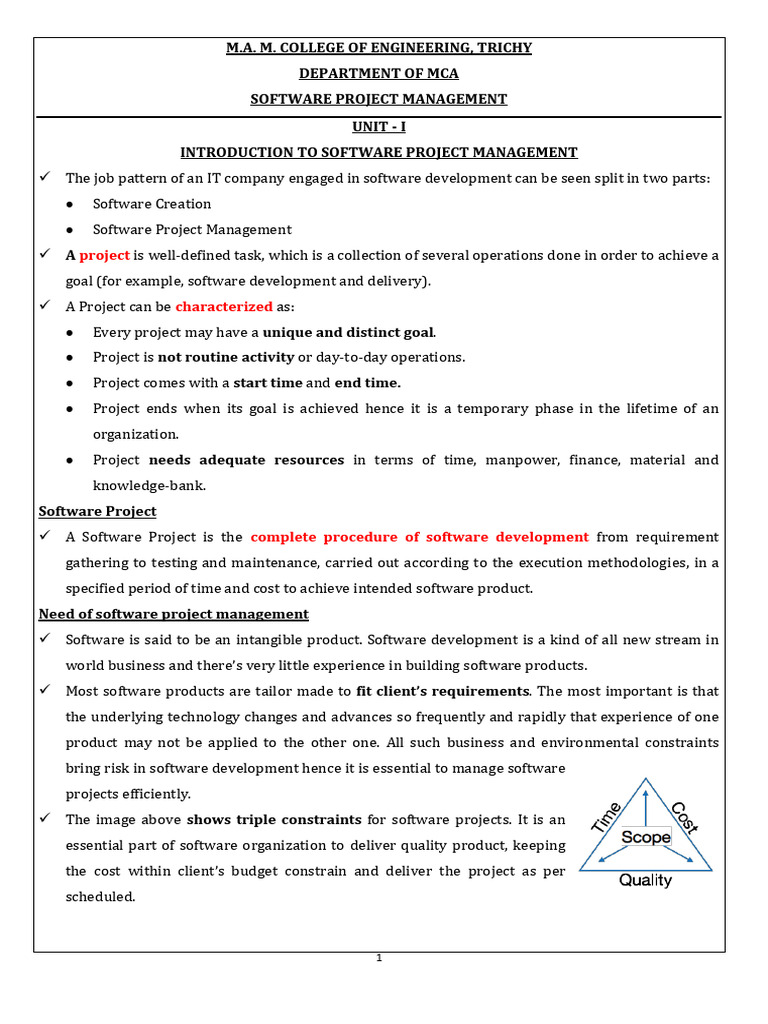 Software Project Management Overview | PDF | Project Management ...