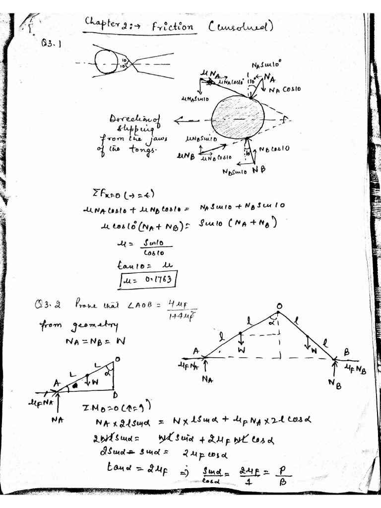 Mechanics Friction | PDF